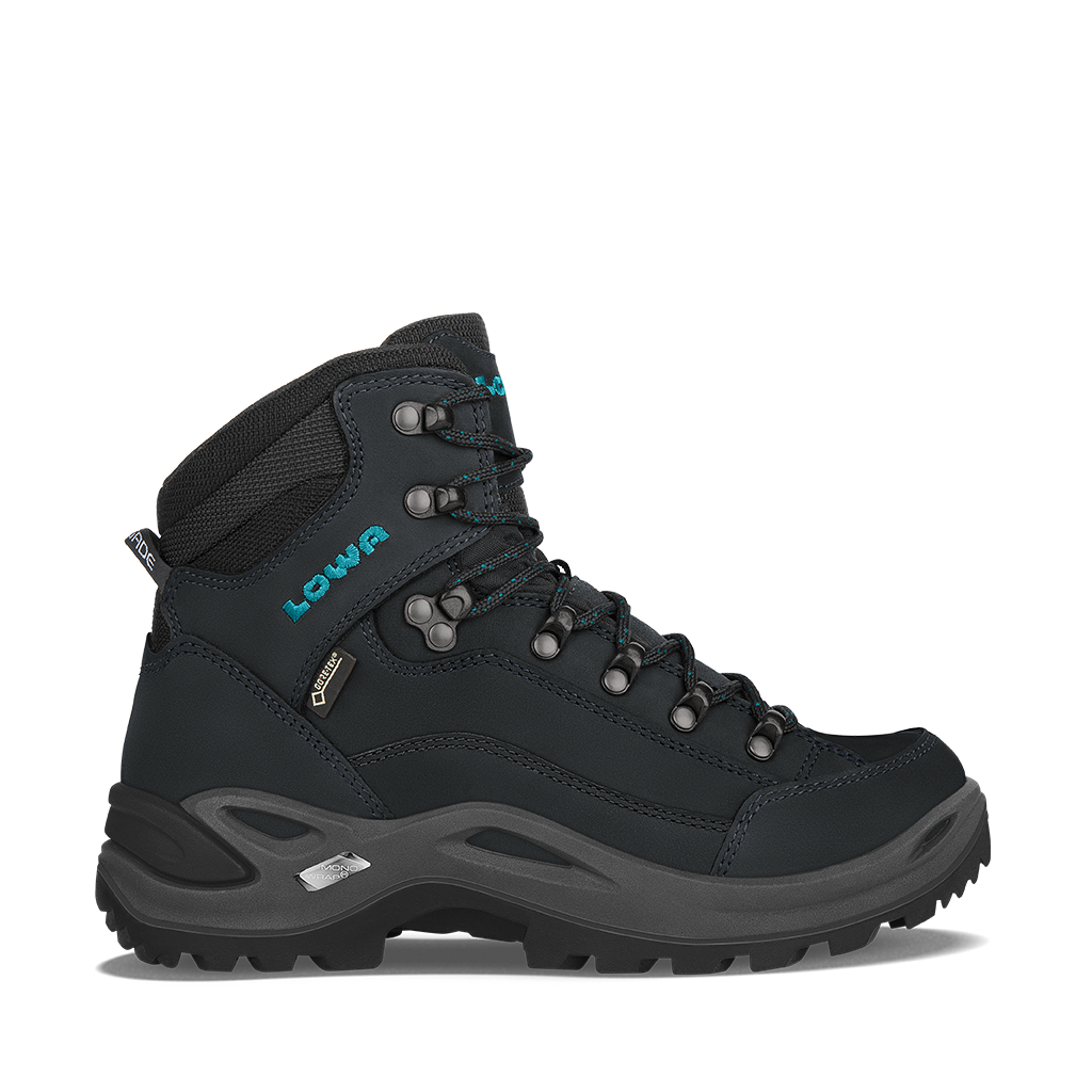 Lowa Renegade GTX Mid Hiking Boots (Women) - Asphalt/Turquoise - Aspire ...